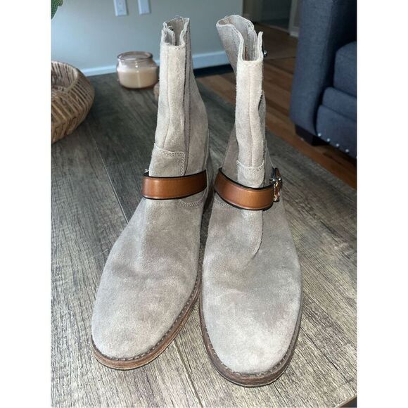 Coach Amy Boot 9B Women’s Taupe Booties Suede - Picture 5 of 8